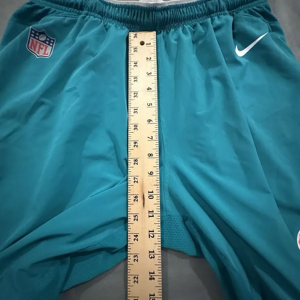 Nike Miami Dolphins Shorts Mens 2XL Aqua Teal Dri-FIT On-Field Performance